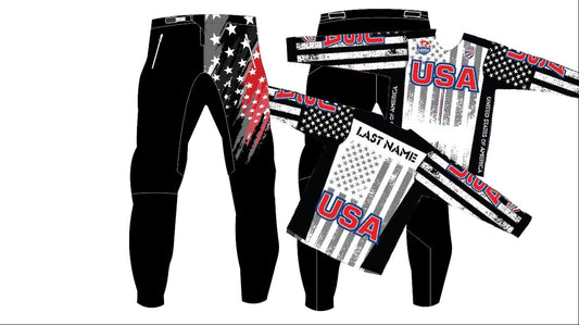 Worlds “Team USA” style race pant - Red Splash